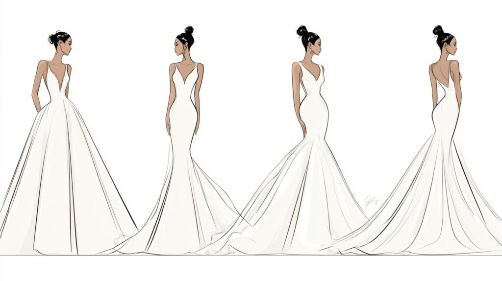 coupe a-line comparée aux autres silhouettes