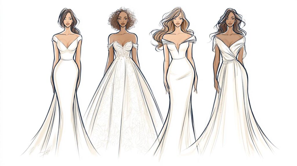 robe de mariée a-line et morphologie