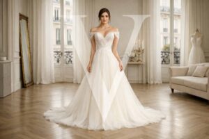robe de mariée pour morphologie en V