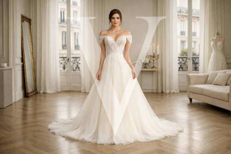 robe de mariée pour morphologie en V