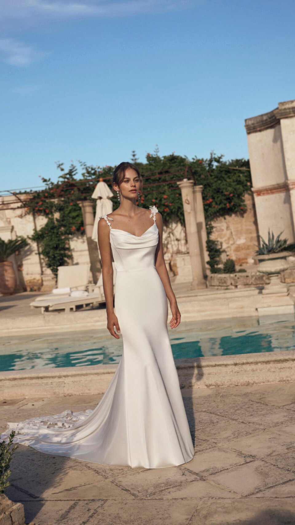 MANON – Robe de mariée sirene dos nu dentelle bretelles